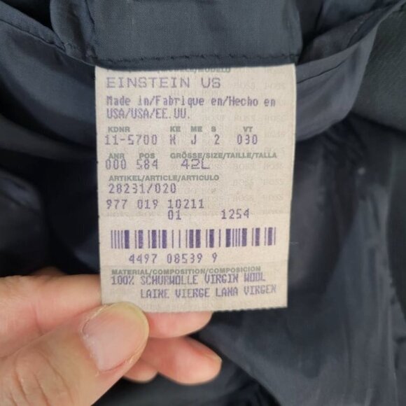 HUGO BOSS Men's Size 42L Black 100% Virgin Wool Super 100 Finest Quality Blazer - Picture 12 of 12